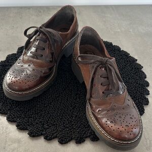 Made in Romania Elegant Brown Leather Men's Oxfords